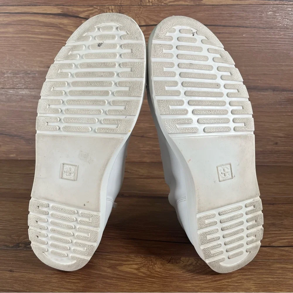 Men's White Leather Low-Top Sneakers